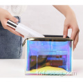 Nouveau sac de cosmétique laser transparent entièrement imperméable TPU Sac organisateur de toilette élégant Sacs de maquillage portables clairs